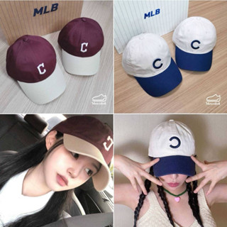 ของแท้ 💯% MLB Basic Color Block Unstructured Ball Cap  ป้ายแท็กเกาหลี  🇰🇷