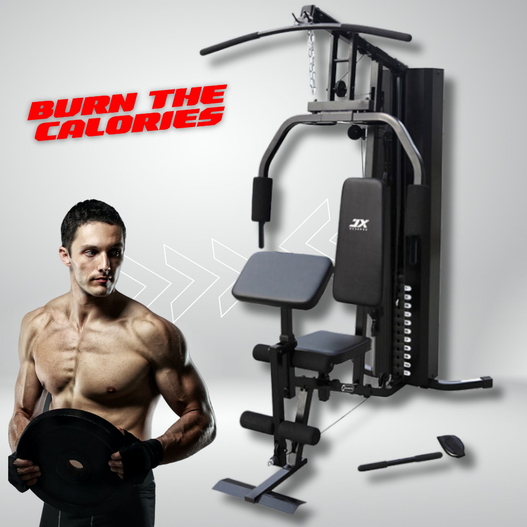 (etax) HOME Gym โฮมยิม 1 สถานี รุ่นมีฝาครอบแผ่นน้ำหนัก