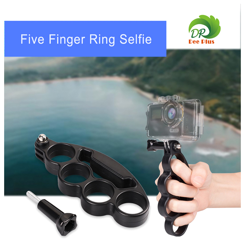 มือถือพลาสติกสนับมือแหวนMonopodขาตั้งกล้องสามขาที่มีสกรูขันด้วยมือ สำหรับGoPro Hero 12/11/10/9/8/7/6/5/4 SJCam YI และชุด