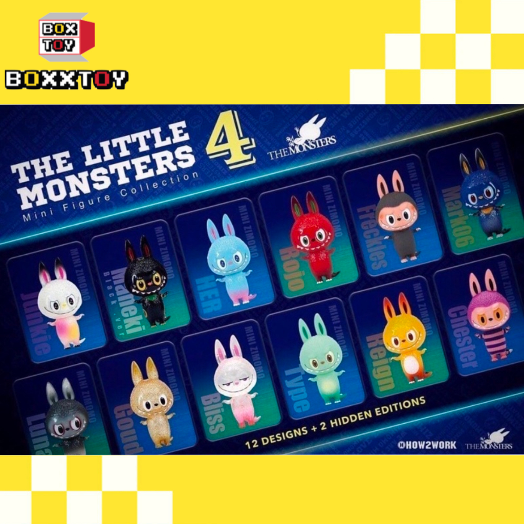 🌈 The Little Monster Series 4  🌈  Labubu The Little Monster Series 4 ✨ ค่าย popmart blind boxs กล่องสุ่ม art toy