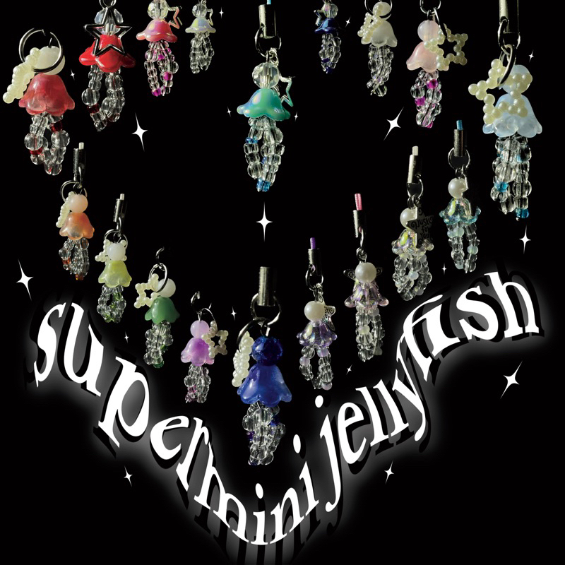supermini jellyfish phone charm ที่ห้อยโทรศัพท์แมงกะพรุนซูเปอร์จิ๊วจิ๋ว ・° ⌇ handmade 100%
