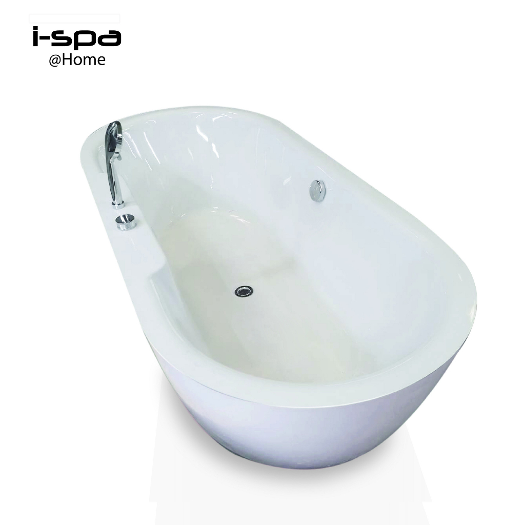 I-SPA อ่างอาบน้ำแบบลอยตัว รุ่น IMPRESSION1700 แบบอ่างเปล่าพร้อมก๊อก ขนาด W80 X L170 X D42 Cm. H 56 Cm. สีขาว