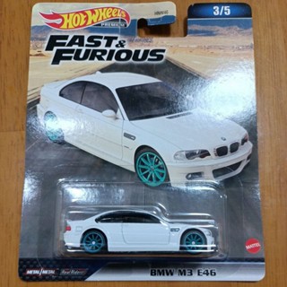 Hotwheels 1/64 BMW M3 E46 ล้อยาง(ขาว)​