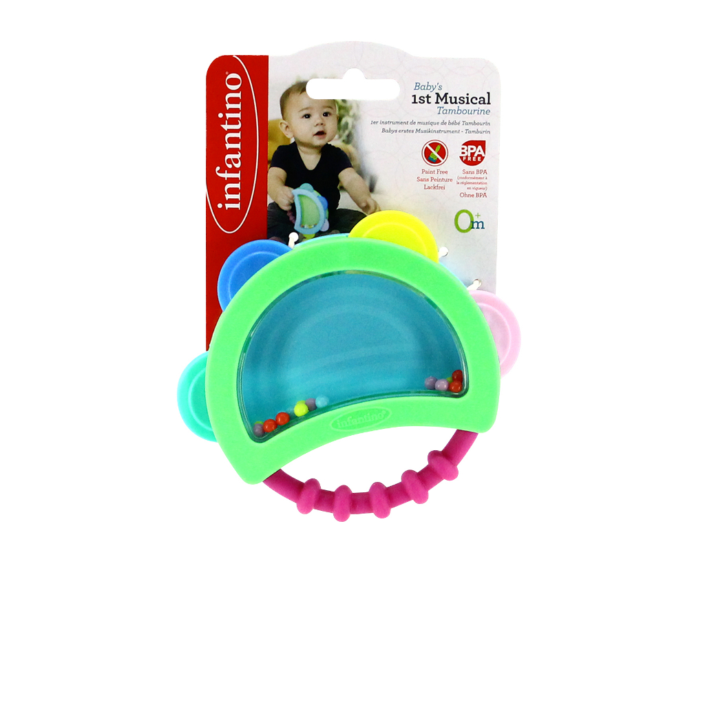 Infantino - Baby's 1st Musical Tambourine : ของเล่นเสริมพัฒนาการ-ยางกัดทรัมบูลิน