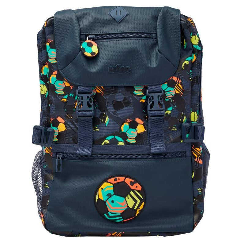 Smiggle Better Together Attach Foldover Backpack กระเป๋าเป้ขนาด 22L ลาย บอล ดำสี พร้อมส่งในไทย