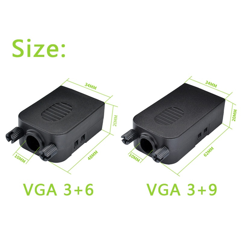 หัววีจีเอ VGA 15 pin ซีเรียล DB9 RS232 9pin DSub แบบบัดกรีเข้าสาย ทำหัว ซ่อมหัวสายสัญญาณ ตัวผู้ และ ตัวเมีย