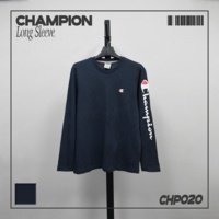 เสื้อแขนยาว Champion (CC20) สีพื้น ผ้า cotton 100% ผ้านิ่มใส่สบาย ใส่ได้ทั้งชายและหญิง