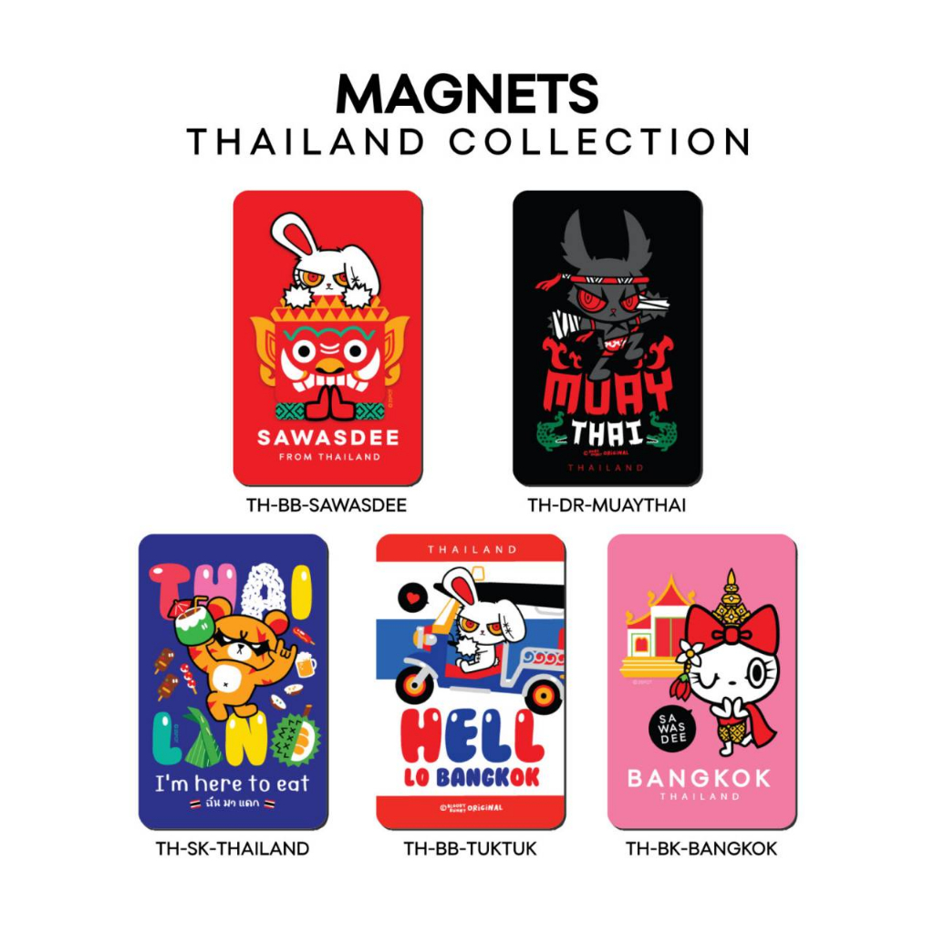 แผ่นแม่เหล็ก Bloody Bunny Thailand Collection