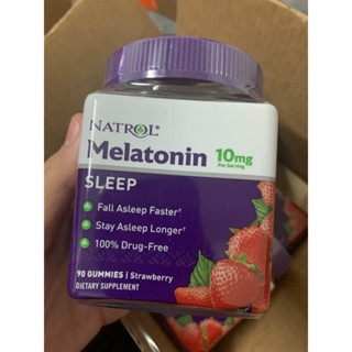 พร้อมส่ง กัมมี่นอนหลับ เยลลี่นอนหลับ Natrol Sleep Gummies 10 mg. 90 ชิ้น ของแท้