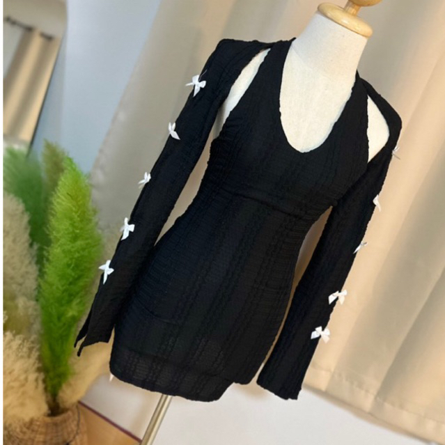 (พร้อมส่ง)apilapa back เดรสสั้น เดรสน่ารัก