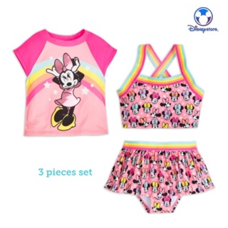 ชุดว่ายน้ำเด็ก ลายมินนี้ จาก 🇺🇸🇺🇸 : Disney Store Minnie Mouse Pink Deluxe Swimsuit Set