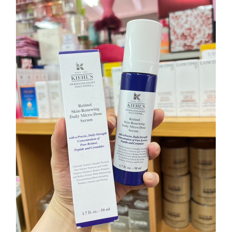 (📍สินค้าป้ายไทย ลดริ้วรอยอย่างเห็นผล) 50ML  KIEHL’S RETINOL SKIN-RENEWING DAILY MICRO-DOSE SERUM