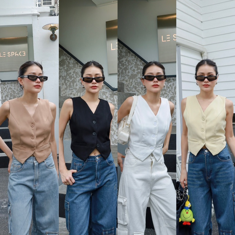 Vest02 เสื้อ vest ตัวสั้น basicselected