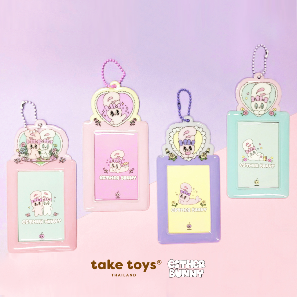 Esther Bunny Photo Card Holder-ป้ายห้อยบัตร ป้ายใส่การ์ดห้อยคอ