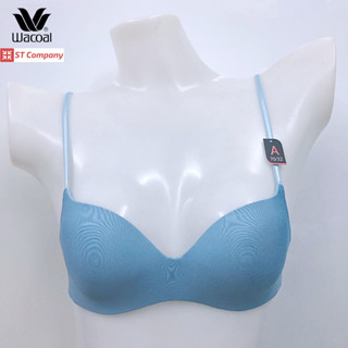 Wacoal Wireless Bra บราครึ่งเต้า ไม่มีโครง 3/4 Cup Seamless (ไร้ตะเข็บ) รุ่น WB3A14 สีฟ้า (PE) เสื้อชั้นใน ชุดชั้นใน