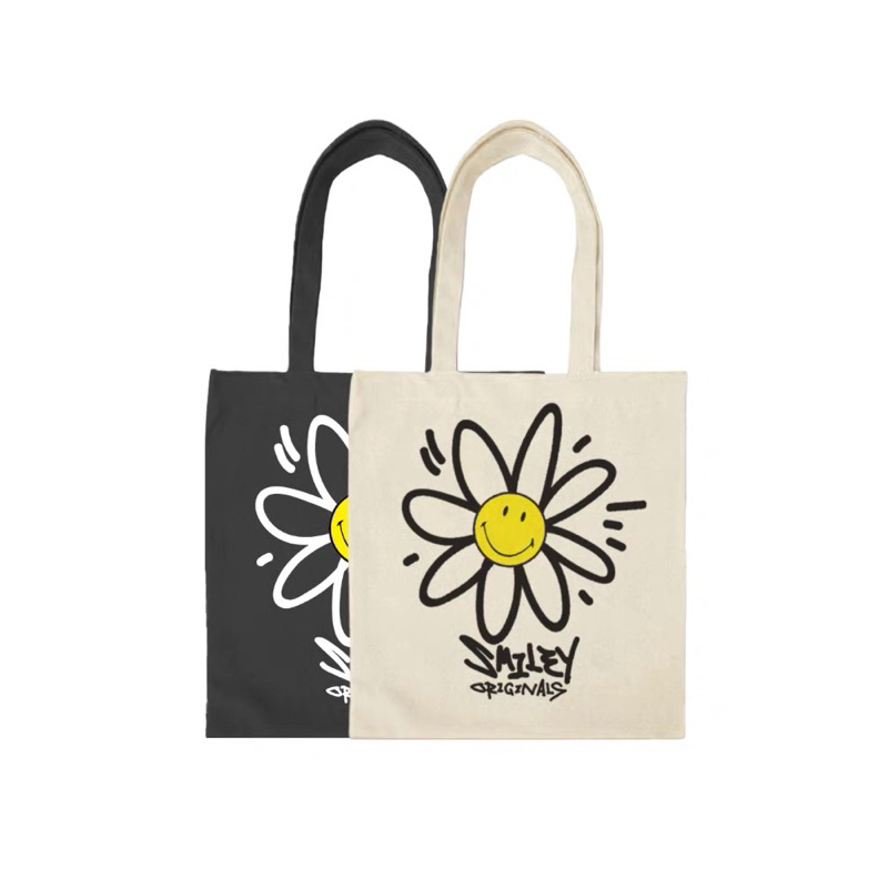 Smiley tote bag - กระเป๋าผ้า ถุงผ้าของแท้จาก Smiley Original
