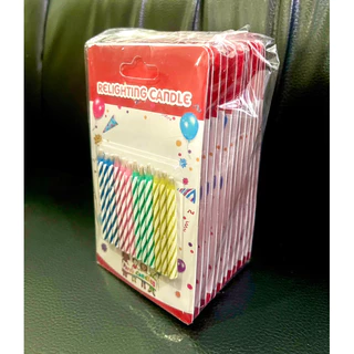 เทียนเป่าไม่ดับ Relighting candle 12 เเท่ง (1 เเพ็คบรรจุ 12 ชิ้น)
