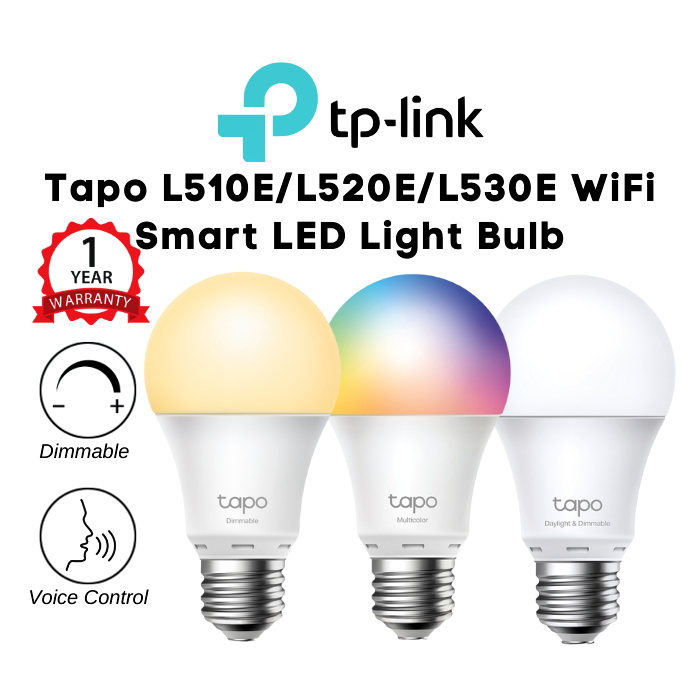 ⚡️หลอดไฟ อัจฉริยะ⚡️TP-LINK (Tapo L520E L510E L530E) Smart WiFi LED Light, หลอด LED 16 ล้านเฉดสี