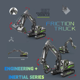 รถขุด รถตัก รถโฟล์คลิทฟ์ สามารถเล่นได้สมจริง ปรับยกขึ้น-ลงได…