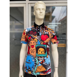 ลาย 16  เสื้อโปโลพิมพ์ลาย เสื้อกอล์ฟ เนื้อผ้านุ่มเบา ไม่ร้อน…