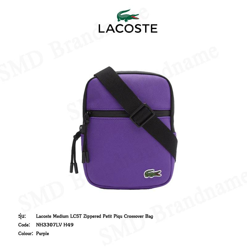 Lacoste กระเป๋าสะพายข้าง รุ่น  Lacoste Medium LCST Zippered Petit Piqu Crossover Bag Code:  NH3307LV H49