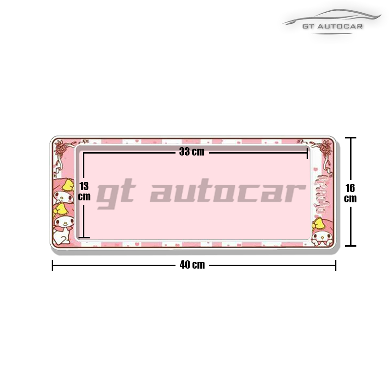 กรอบป้ายทะเบียนรถยนต์กันน้ำ ลาย mymelody กรอบป้ายทะเบียนมายเมโลดี้ - รูปที่ 3