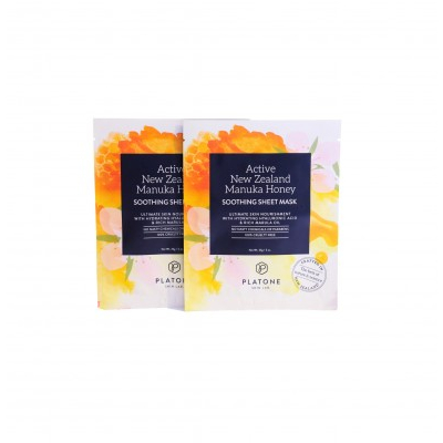 PLATONE ACTIVE NEW ZEALAND MANUKA HONEY SOOTHING SHEET MASK