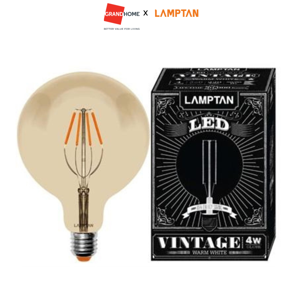 หลอดไฟวินเทจ LAMPTAN GLOBE G95 LED 4W ขั้ว E27 VINTAGE หลอดไฟ