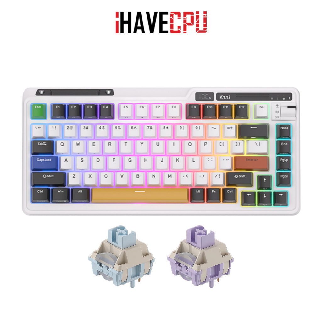 iHAVECPU KEYBOARD (คีย์บอร์ด) KZZI K75 PRO ARCADE GAMES (EN/TH)