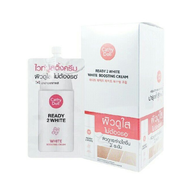 *(ยกกล่องx6ซอง) ไวท์บูสติ้งครีม เคที่ดอลล์ Cathy Doll Ready 2 White Boosting Cream