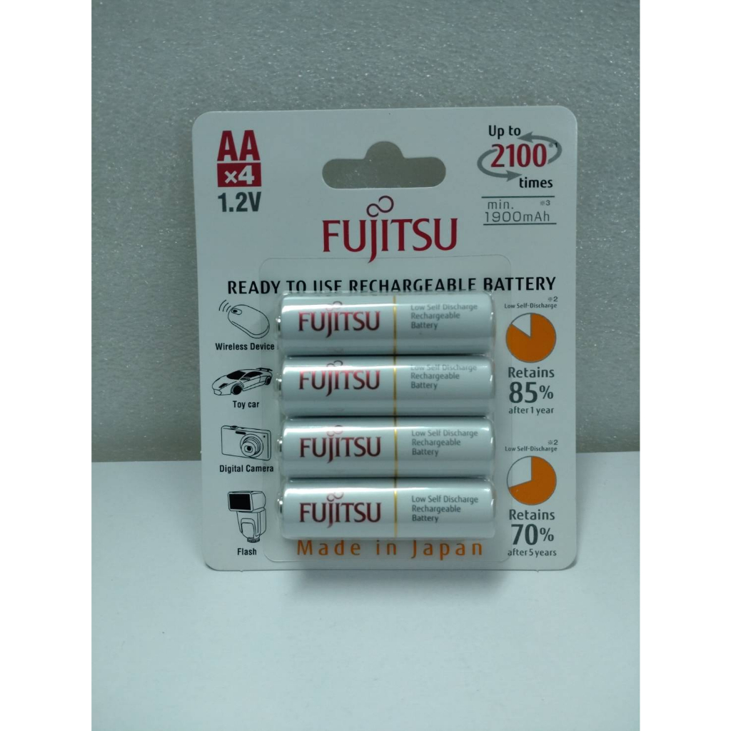 ถ่านชาร์จ Fujitsu AA 2000mAh แพ็ค 4 ก้อน