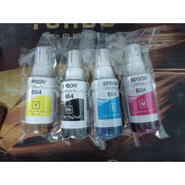 หมึกเติมของแท้ Epson รุ่น 664 T664 L100 L120 L200 L210 L220 L360 L365 L565 L1300（สามารถออกใบเสร็จได้）