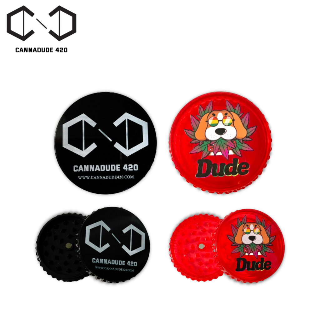 Grinder Plastic Logo ที่บด พลาสติก ที่บดสมุนไพร ขนาดใหญ่ 63mm บดละเอียด 3 ชั้น [GDS15]