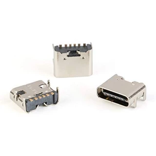 5,10 ชิ้น หัวชาร์จ USB Type-C 6 Pin USB 3.1 Type-C ตัวเมีย SMD หัวชาร์จลำโพงบูลทูธ