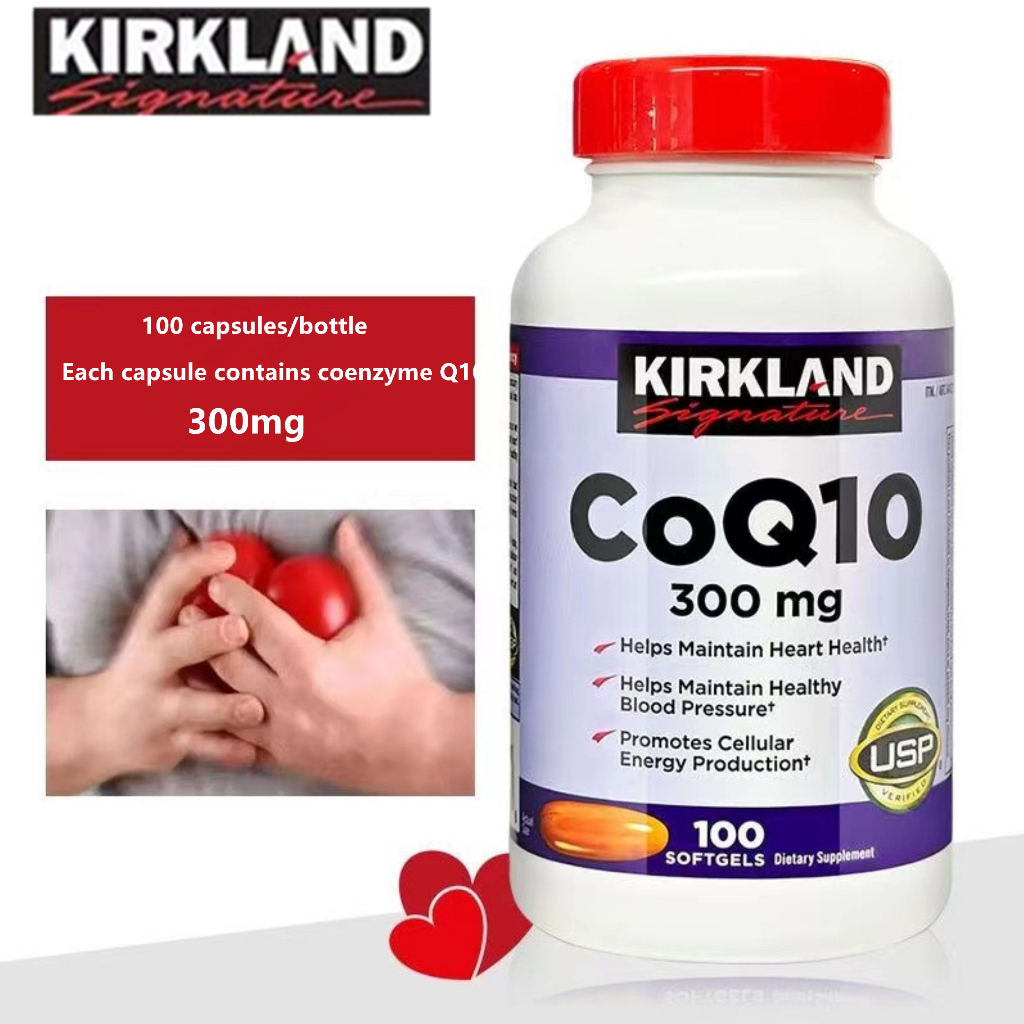【เตรียมจัดส่ง】Kirkland CoQ10 คิวเท็น ต้านอนุมูลอิสระ 300 mg / 100 Softgels *new packaging*EXP.06/2026