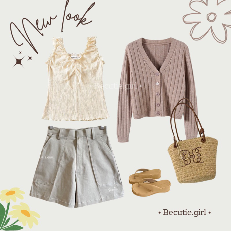 Madeleine Cardigan • พร้อมส่ง • เสื้อคลุมแขนยาว คาร์ดิแกนไหมพรม Becutiegirl