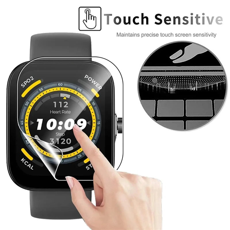 ฟิล์มป้องกันหน้าจอสำหรับ amazfit BIP 5สมาร์ทวอทช์ฟิล์มป้องกันแบบนิ่ม BIP 5 hydrogel ฟิล์มปกป้องเต็มรูปแบบ สำหรับ amazfit