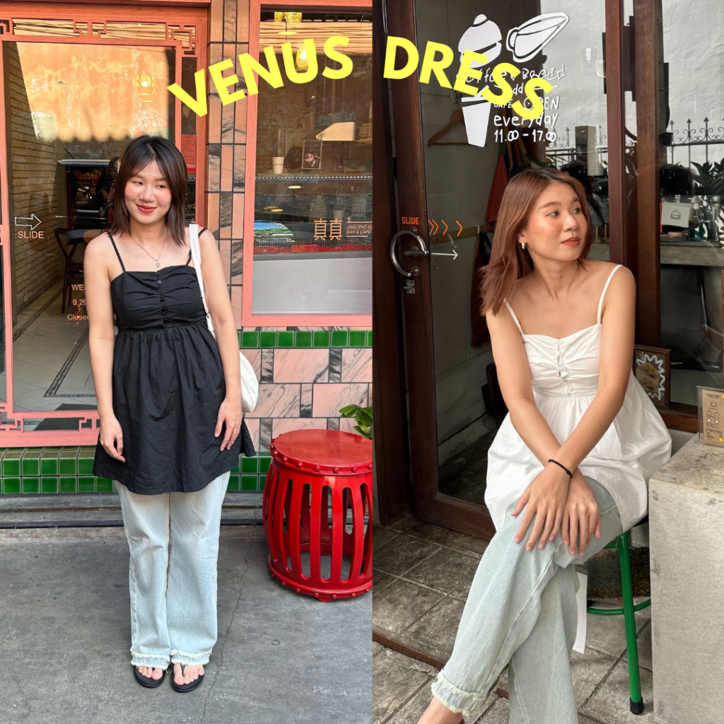 พร้อมส่ง Venuss Dress เดรสสายเดี่ยว 2 สี