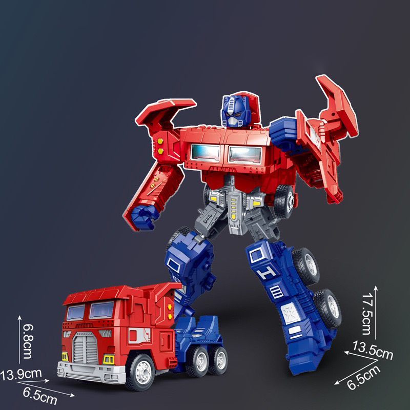 รถหุ่นยนต์แปลงร่าง รถบรรทุก Mecha Man ของเล่นเสริมการศึกษา 706 - รูปที่ 3