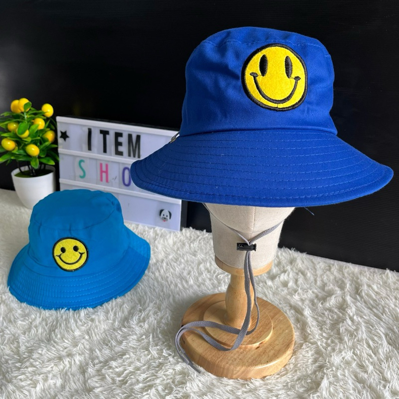 หมวกบักเก็ตเด็ก-ผู้ใหญ่ หมวกใส่คู่แม่ลูก ลายยิ้ม พร้อมส่ง