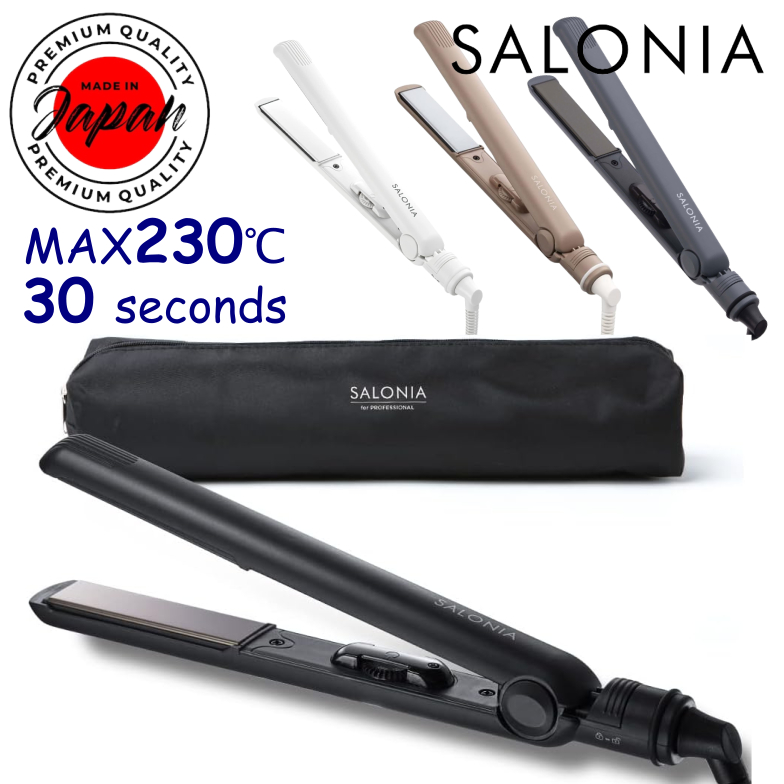 Salonia | เตารีดผมตรง 24 มม. เหล็ก / ใช้งานร่วมกับประเทศต่างประเทศ / เวลาเริ่มต้นประมาณ 30 วินาที 120 C ~ 230 C Sl-004S ความงาม / การดูแลเส้นผม / ข้อกําหนดระดับมืออาชีพ [สีดํา / ขาว / เบจ / เทา / กรมท่า] [ส่งตรงจากญี่ปุ่น]
