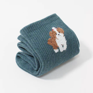 Chacha socks - ถุงเท้าข้อยาว Doggy Club ถุงเท้านำเข้าจากเกาหลี ถุงเท้าเกาหลี