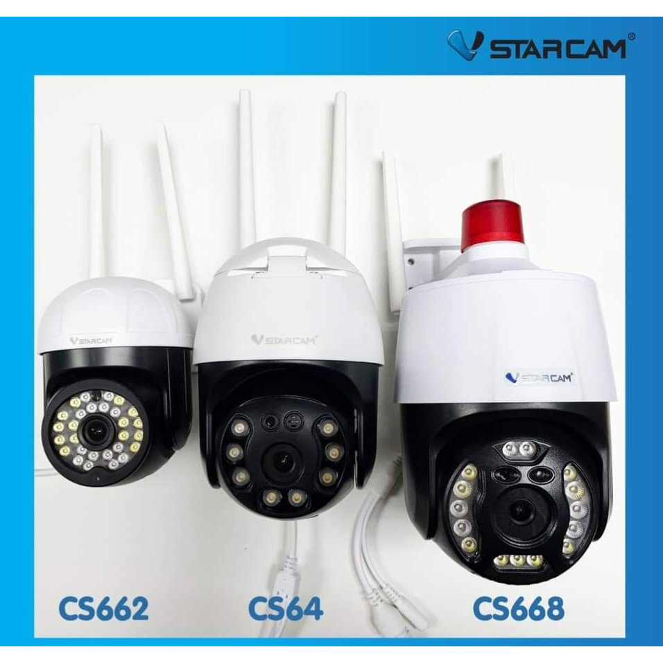 Vstarcam กล้องวงจรปิดใช้ภายนอกขายดียอดฮิตของร้าน มีทั้งหมด3รุ่นให้เลือก CS64/CS662/CS668 คมชัด 3ล้าน