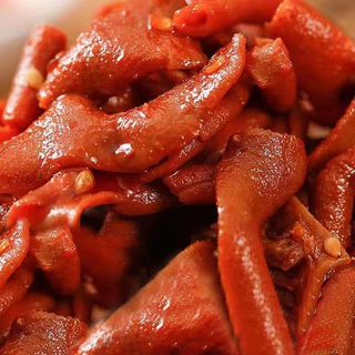 ไส้เป็ดปรุงสุก รสหอมเผ็ด แกะซองพร้อมทานขนาด15กรัม 1ห่อเล็ก