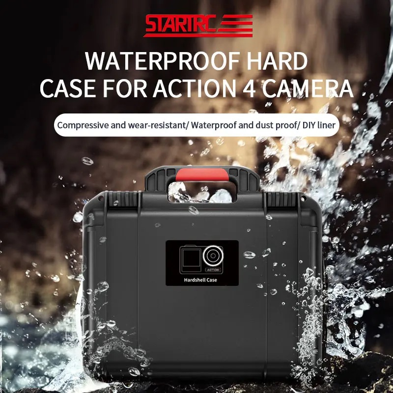 STARTRC กระเป๋าแข็ง สำหรับ DJI Action 5 Pro Action 4/3 แบบ DIY กันน้ำ กันกระแทก ใส่อุปกรณ์เสริม