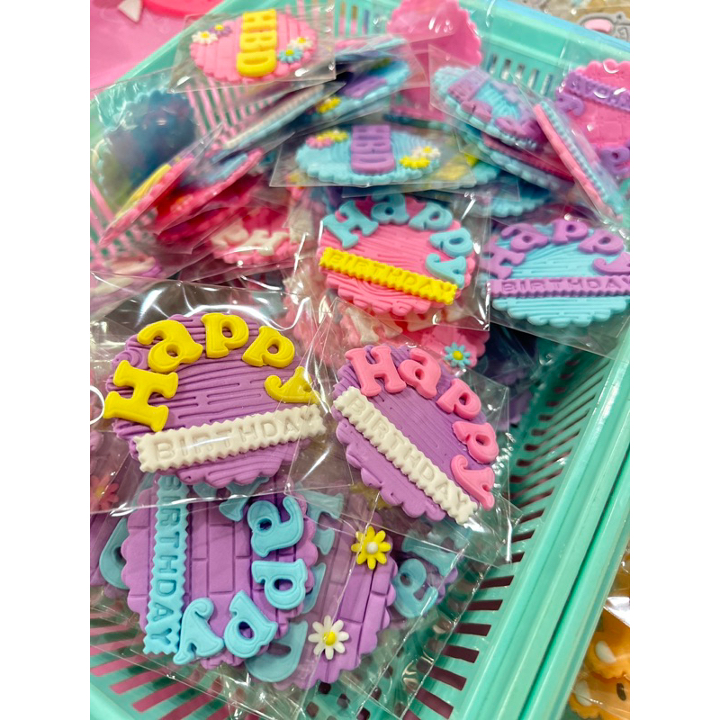 ป้ายHappy Birth day คละแบบ แพคละ 5 ชิ้น