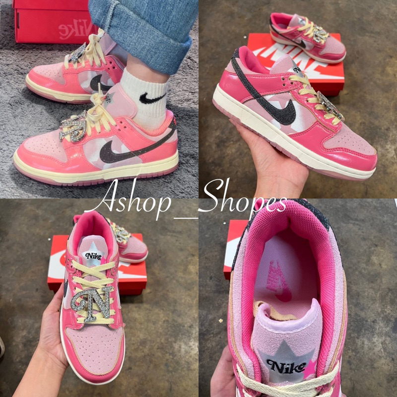 รองเท้าผ้าใบ Dunk Low "Barbie" Custom{sz.36-40} อุปกรณ์ครบกล่อง สินค้าพร้อมส่ง