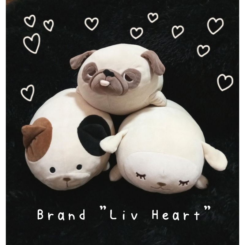 Liv heart 💓 soft plush ☁ ตุ๊กตาหมาปั๊ก 🐰 ตุ๊กตากระต่าย 🐑แกะ  🐾Pug dog