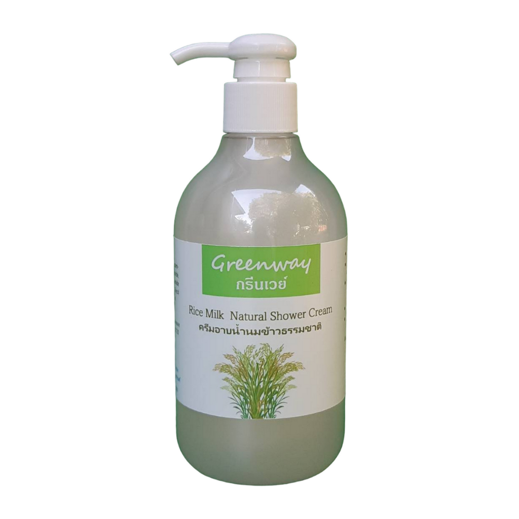 Greenway [สำหรับผิวแห้ง] ครีมอาบน้ำนมข้าว Rice milk liquid soap 300 ml.