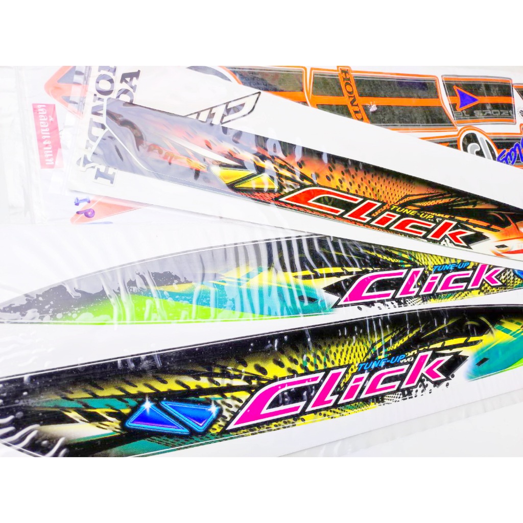 สติกเกอร์ ฮอนด้า Click Disk 2006 รุ่น 1 ส้มดำ-เขียวดำ 2007 ส้ม